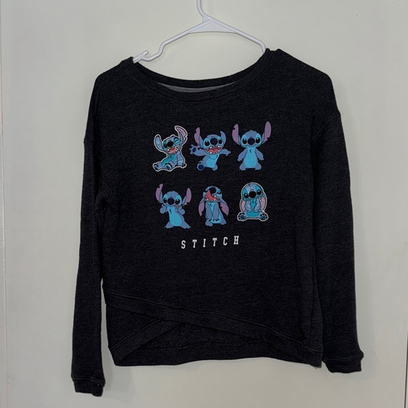 Disney Tops - Disney Black Crewneck with Stitch Designs